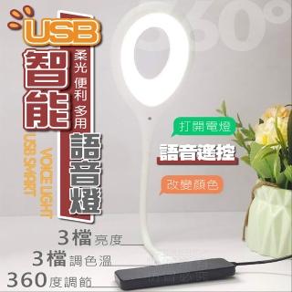 【尼老闆】USB智能語音燈-買一送一(小夜燈 床頭燈 USB燈 護眼燈 智能小夜燈 語音小夜燈)