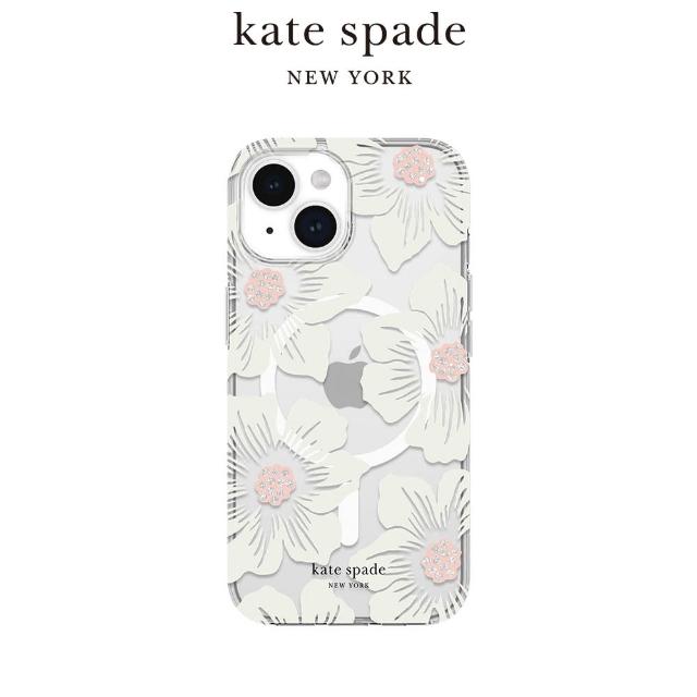 【KATE SPADE】iPhone 15 Plus MagSafe 精品手機殼 經典蜀葵(磁吸)