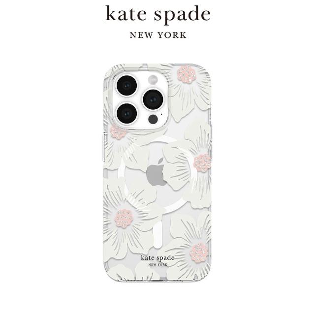 【KATE SPADE】iPhone 15 Pro Max MagSafe 精品手機殼 經典蜀葵(磁吸)