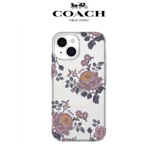 【COACH】iPhone 15 MagSafe 手機殼 牡丹(磁吸 iPhone14 / 13可共用)