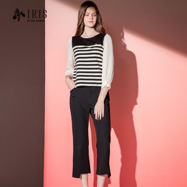 【IRIS 艾莉詩】質感黑靴型設計長褲(36311)