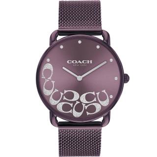 【COACH】官方授權經銷商 Elliot 時尚金屬光C字米蘭帶手錶-36mm 畢業 禮物(14504339)