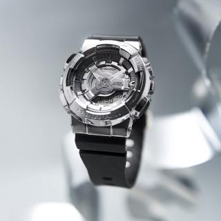 【CASIO 卡西歐】G-SHOCK 金屬色錶盤指針數位雙顯錶(GM-S110-1A)