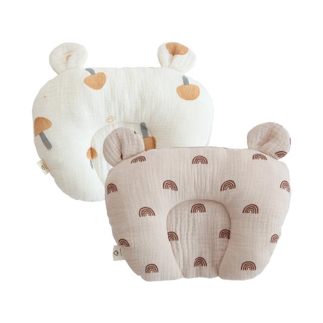 【JoyNa】嬰兒定型枕 紗布透氣枕頭(新生兒防扁頭枕頭.親膚吸汗)