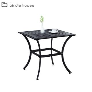 【柏蒂家居】米羅2.7尺黑色塑木方型休閒桌/戶外庭院桌/小型餐桌/洽談桌