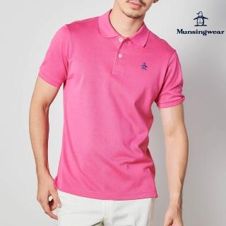 【Munsingwear】企鵝牌 男款桃紅色POLO衫日本製 JAPAN QUAULITY認證 品牌經典款 MGR21600