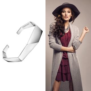 【Calvin Klein 凱文克萊】Origam系列鋼色手環-M(ck手環)