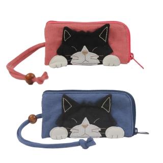 【KIRO 貓】日本卡拉貓 賓士貓 拼布 鑰匙/智慧型遙控器收納袋(500028)