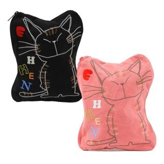 【KIRO 貓】日本卡拉貓 刺繡 立體剪裁 化妝包/存摺/護照小物/收納袋(500019)