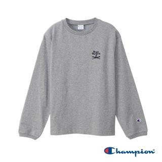 【Champion】官方直營-CASUAL圓領刺繡圖騰上衣 -女(灰色)
