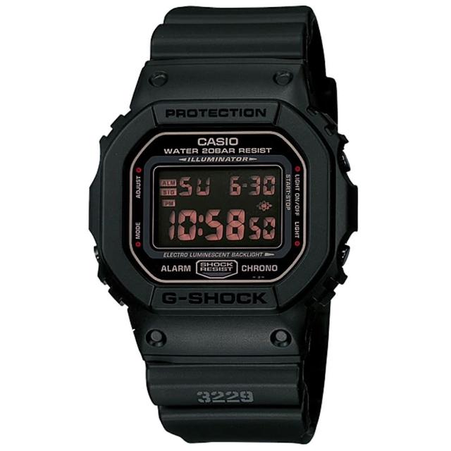 【CASIO 卡西歐】G-SHOCK 霧黑簡約電子腕錶 母親節 禮物(DW-5600MS-1)