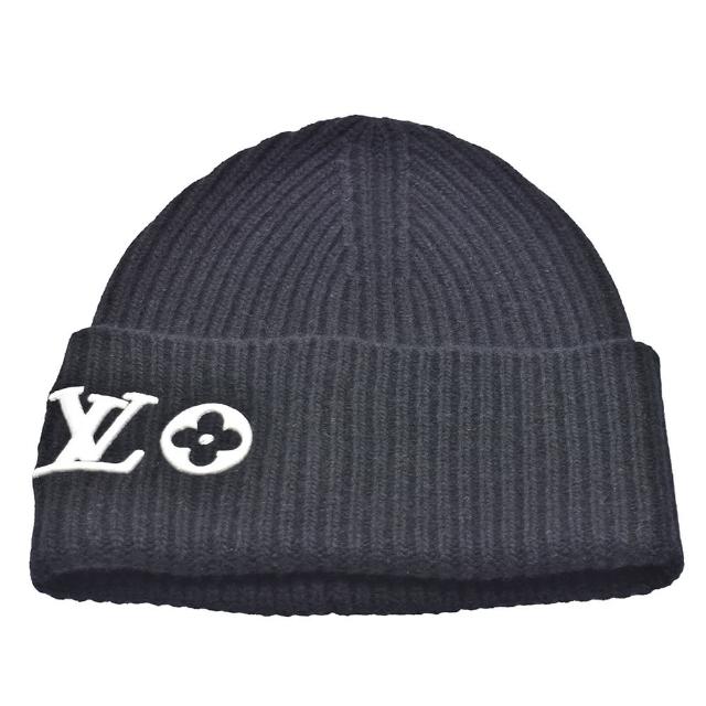 【Louis Vuitton 路易威登】M77872 Headline系列羊毛針織毛帽(黑色)