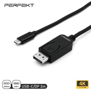 【PERFEKT】USB Type C 轉 DisplayPort 影音 傳輸線 DP線(2公尺 訊號線 連接線 公對公 UC-D02)