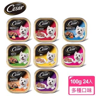 【Cesar西莎】精緻/風味餐盒 100g*24入 任選口味(寵物/狗罐頭/狗食)