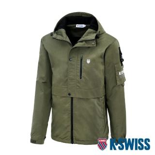 【K-SWISS】刷毛防風外套 Windbreaker-男-橄欖綠(109157-346)