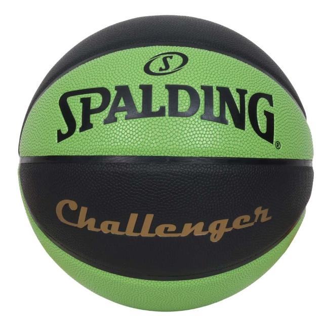 【SPALDING】CHALLENGER系列#7合成皮籃球-訓練 室外 室內 綠黑金(SPB1132B7)