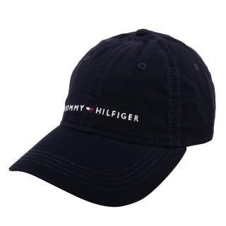 【Tommy Hilfiger】繡線小英文字母旗標標誌棒球帽(深藍)