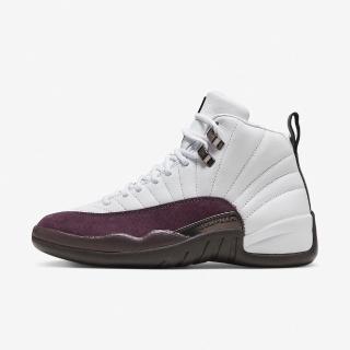 【NIKE 耐吉】休閒鞋 女鞋 喬丹 Air Jordan 12 whit Maniere 白 酒紅(DV6989-100)