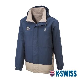 【K-SWISS】雙面穿防風外套 Reversible Jacket-男-藍/棕(109147-457)