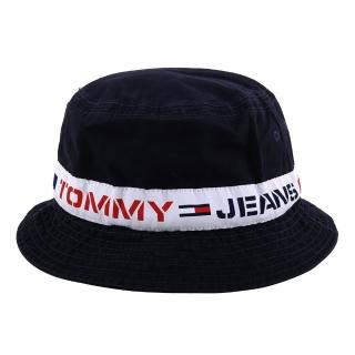【Tommy Hilfiger】TOMMY JEANS棉質漁夫帽(海軍藍/L~XL)