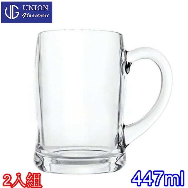 【泰國UNION】玻璃有柄啤酒杯馬克杯447cc(二入組)