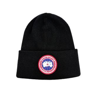 【CANADA GOOSE】Arctic 品牌Logo羊毛帽(黑)