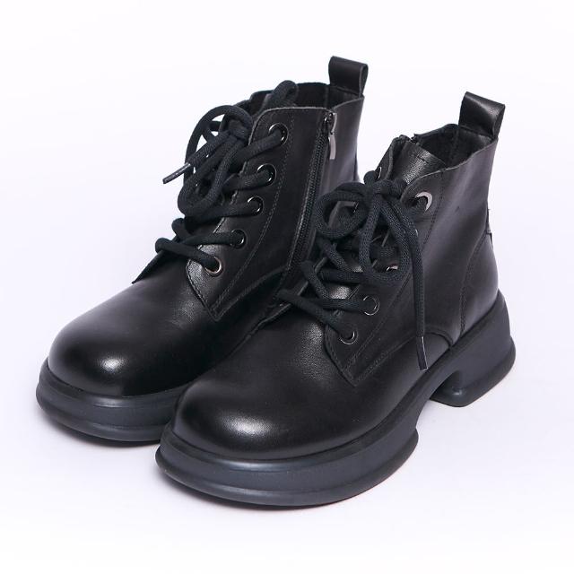 【ee9】經典率性免綁帶厚底短靴-黑色-589051  10(短靴)