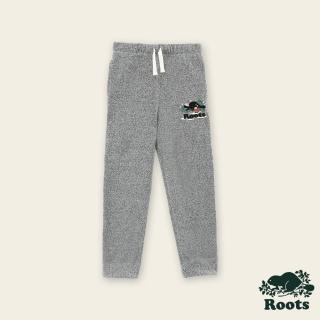 【Roots】Roots 大童-冬日海狸系列 經典羅紋棉褲(灰色)
