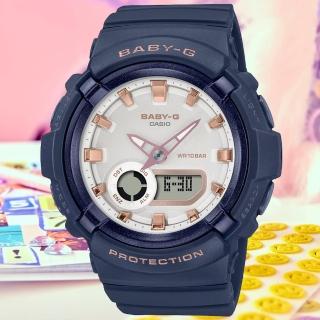 【CASIO 卡西歐】BABY-G 休閒簡約多層次雙顯腕錶 母親節 禮物(BGA-280BA-2A)