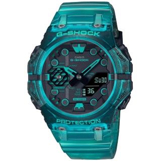 【CASIO 卡西歐】G-SHOCK 藍牙連線 時尚潮流雙顯腕錶 母親節 禮物(GA-B001G-2A)