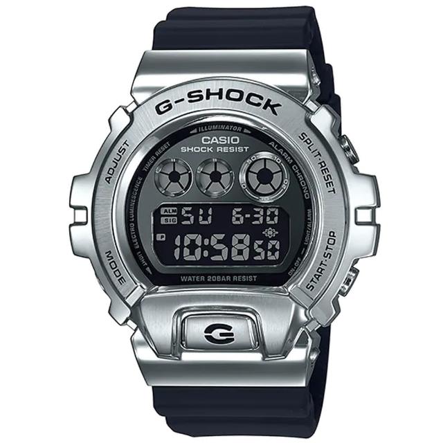 【CASIO 卡西歐】G-SHOCK 街頭時尚雙顯腕錶 禮物推薦 畢業禮物(GM-6900-1)