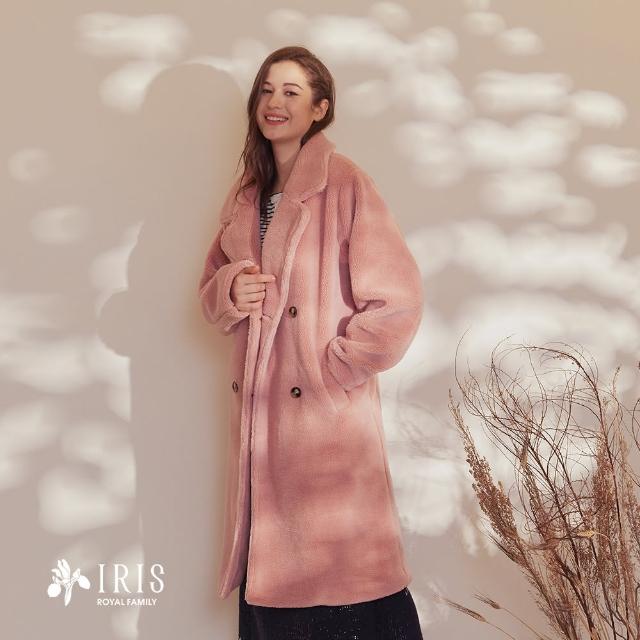【IRIS 艾莉詩】雙排釦羔羊絨大衣-2色(16701)