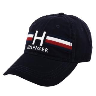 【Tommy Hilfiger】繡線H字母logo棒球帽(海軍藍)