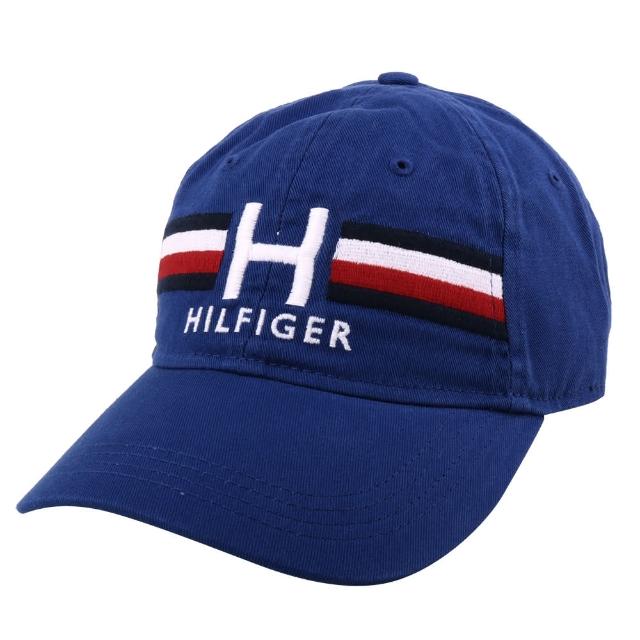 【Tommy Hilfiger】繡線H字母logo棒球帽(亮寶藍)
