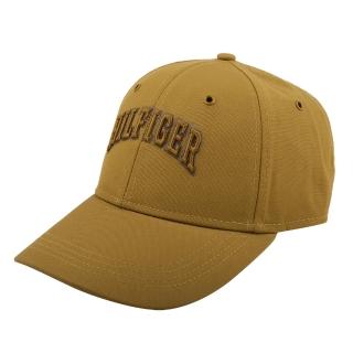 【Tommy Hilfiger】黃繡線英文字母LOGO棒球帽(芥黃色)