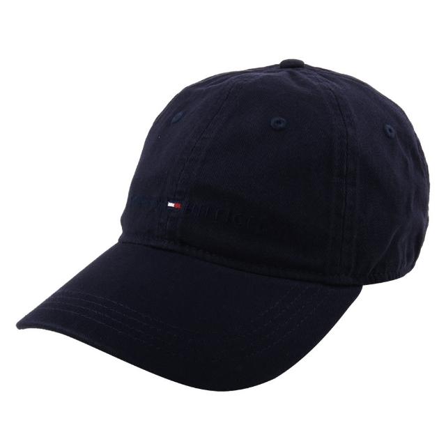 【Tommy Hilfiger】簡約小繡線旗標LOGO棒球帽(海軍藍)