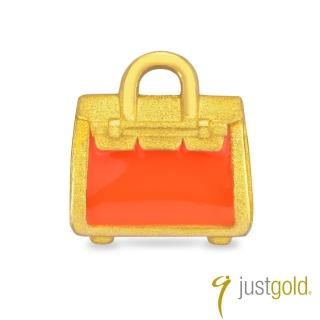 【Just Gold 鎮金店】繽紛派對系列 黃金單耳耳環-柏金包