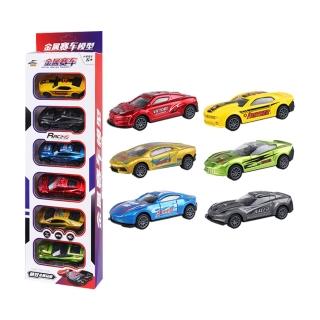 【JoyNa】1盒6入-合金玩具汽車模型 兒童玩具車(賽車跑車款.迴力車)