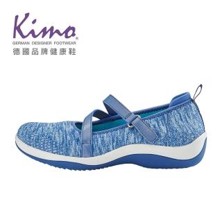【Kimo】超透氣飛織面懶人休閒鞋 女鞋(波浪藍 KBCWF122166)