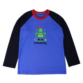 【Crocodile Junior 小鱷魚童裝】『小鱷魚童裝』機器人印圖撞色上衣(U64487-55 小童款)
