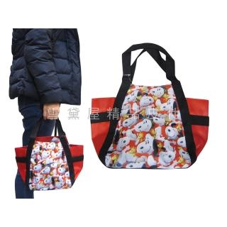 【SNOW.bagshop】正版授權簡易袋餐袋防水尼龍布材質(休閒外出上班可手提隨身物品)
