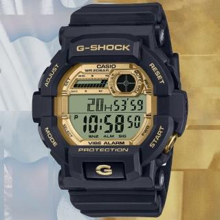 【CASIO 卡西歐】G-SHOCK 時尚黑金電子腕錶 禮物推薦 畢業禮物(GD-350GB-1)