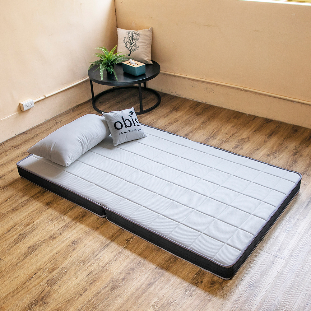 obis折疊床墊【obis】單人天絲獨立筒折疊床墊(單人3×6.2尺折折獨立筒床墊)