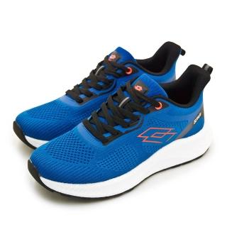 【LOTTO】男 專業飛織輕量緩震慢跑鞋 SFIDA創跑系列(藍黑 6376)