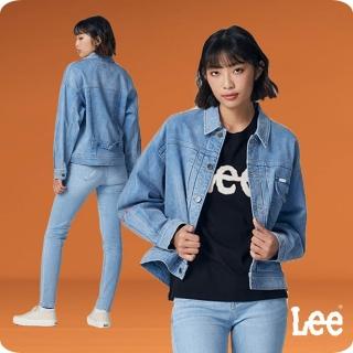 【Lee 官方旗艦】女裝 牛仔外套 / 刷白短版 淺藍洗水 季節性版型(LB314020356)
