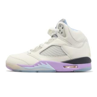【NIKE 耐吉】休閒鞋 男鞋 女鞋 喬丹 休閒鞋 Air Jordan 5 Retro SP 米白 紫(DV4982-175)