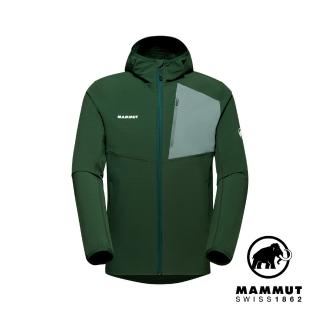 【Mammut 長毛象】Madris Light ML Hooded Jacket Men 防風刷毛連帽外套 綠樹林 男款 #1014-03841