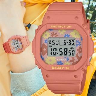 【CASIO 卡西歐】BABY-G 綻放花卉 經典時尚電子腕錶 禮物推薦 畢業禮物(BGD-565RP-4)