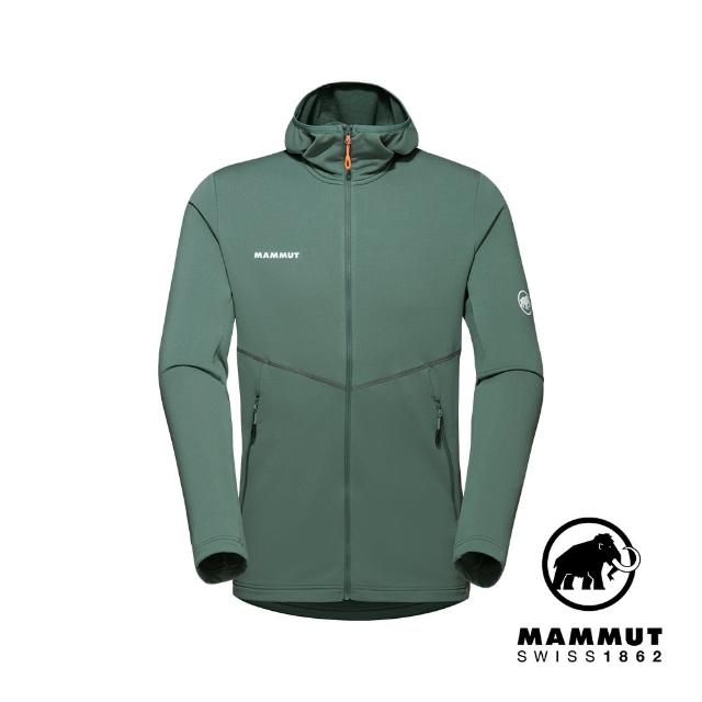 【Mammut 長毛象】Aconcagua Light ML Hooded Jacket Men 輕量刷毛連帽外套 深玉石綠 男款 #1014-04250