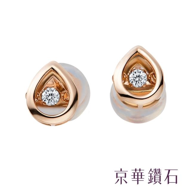 【京華鑽石】18K玫瑰金 Dancing Diamond 跳舞鑽石耳環